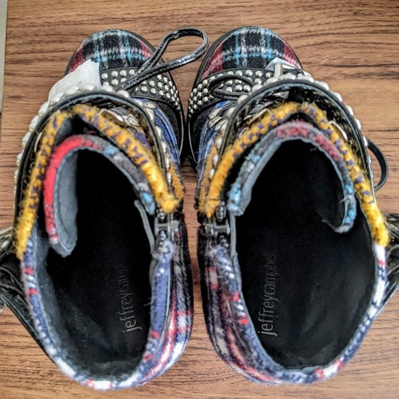 Jeffrey Campbell Multicolor Plaid Ankle Boots - Picture 5 of 8